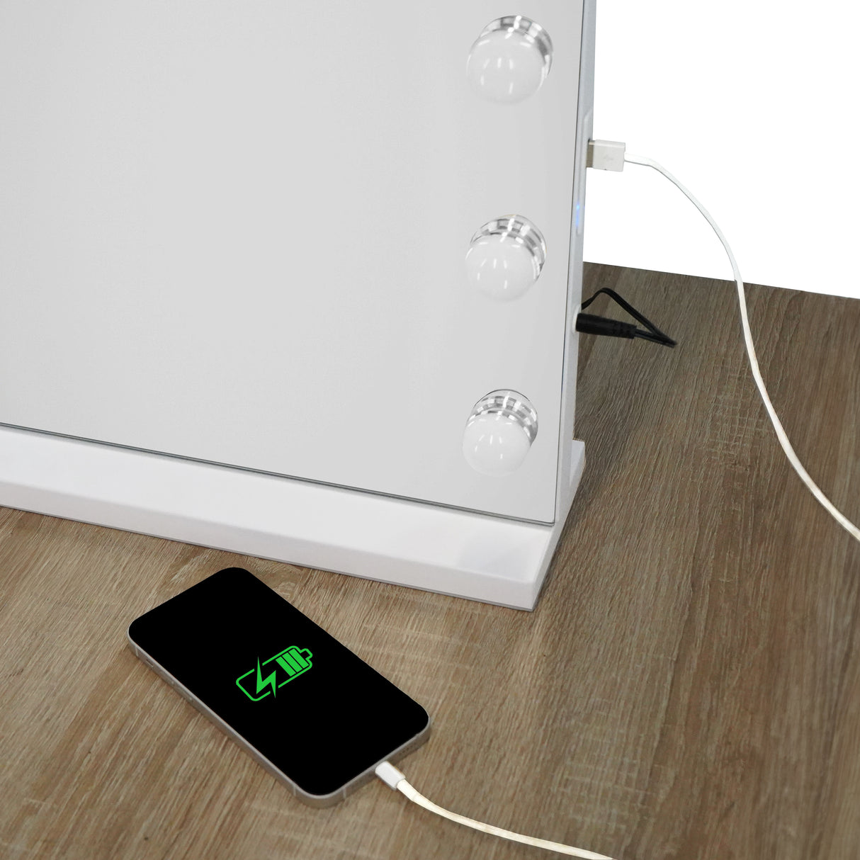 Miroir LED Bluetooth - 80 x 60 cm