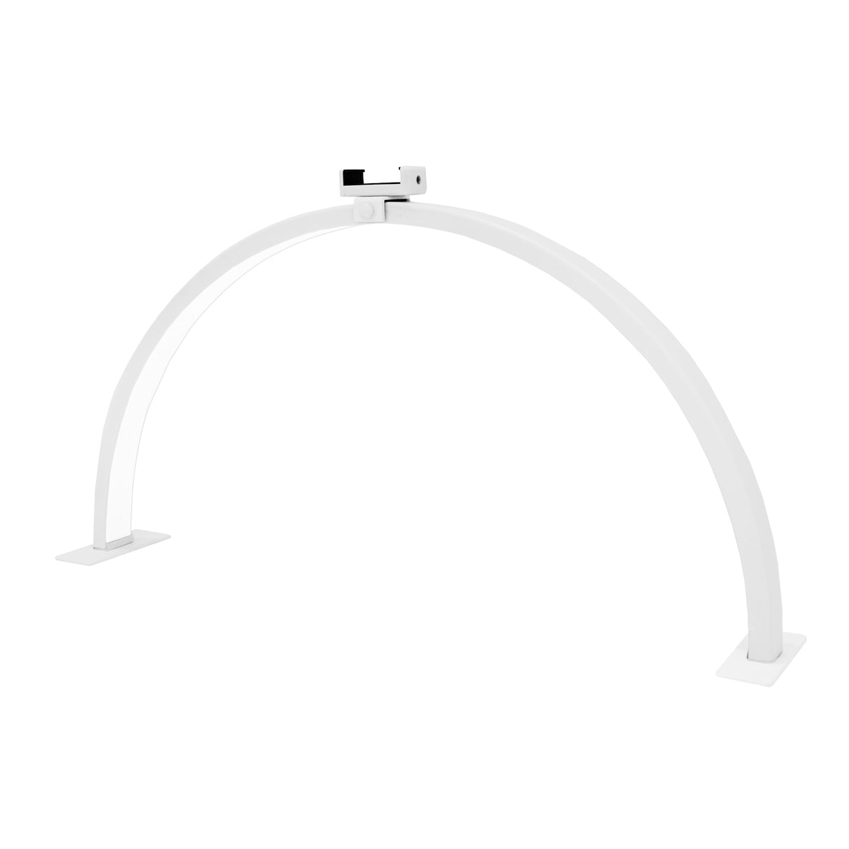 Lampe de manucure LED demi-lune blanche, design élégant avec une courbe douce, idéale pour un éclairage optimal lors des soins des ongles