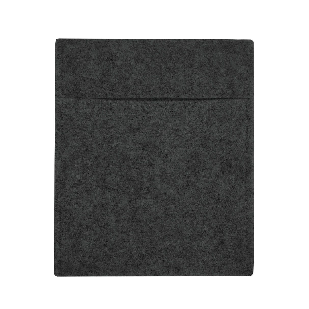 Poche de rangement en feutre gris anthracite, texture douce et élégante, idéale pour organiser divers objets à la maison