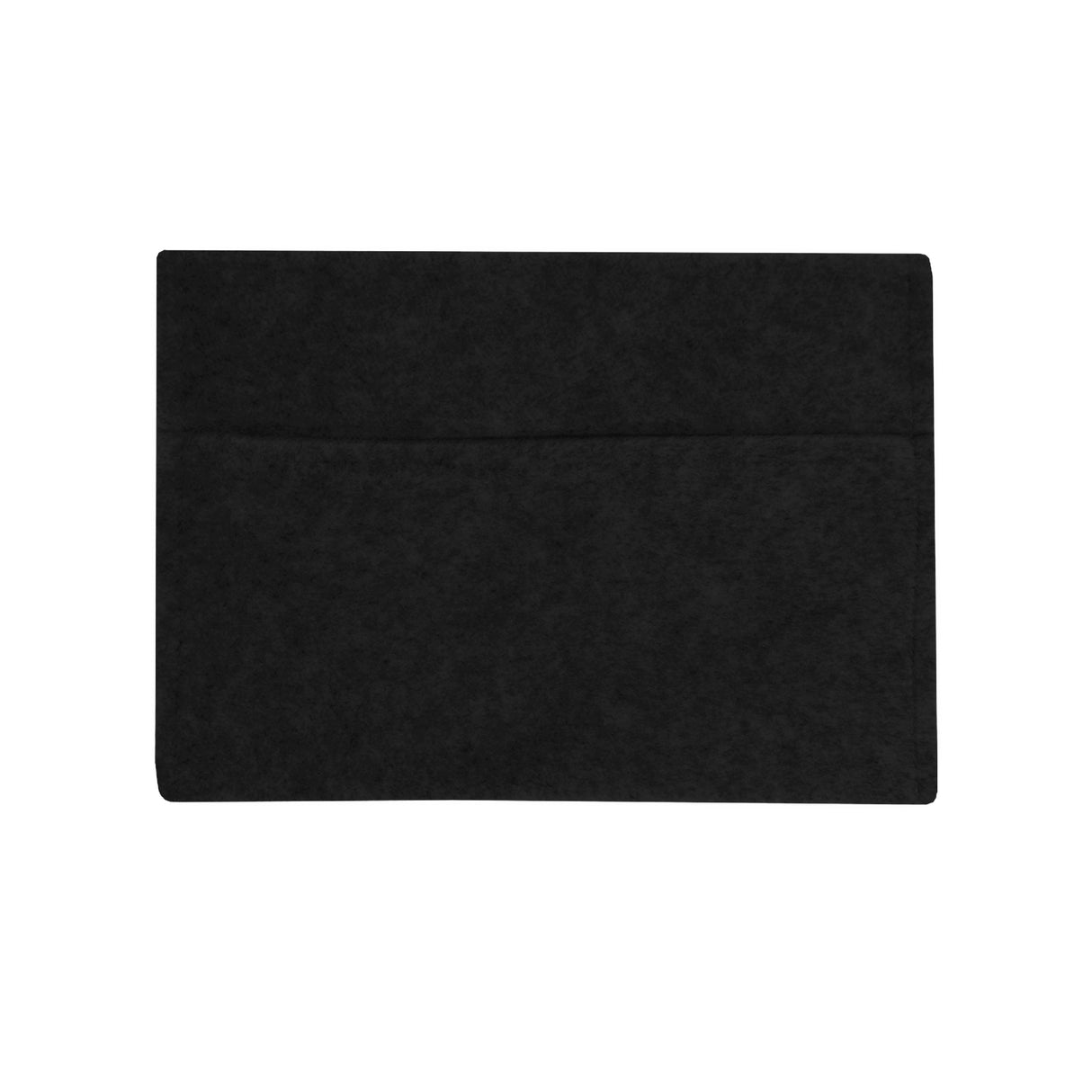 Poches de rangement en feutre noir, rectangulaires, avec une texture douce et un design minimaliste, idéales pour l'organisation