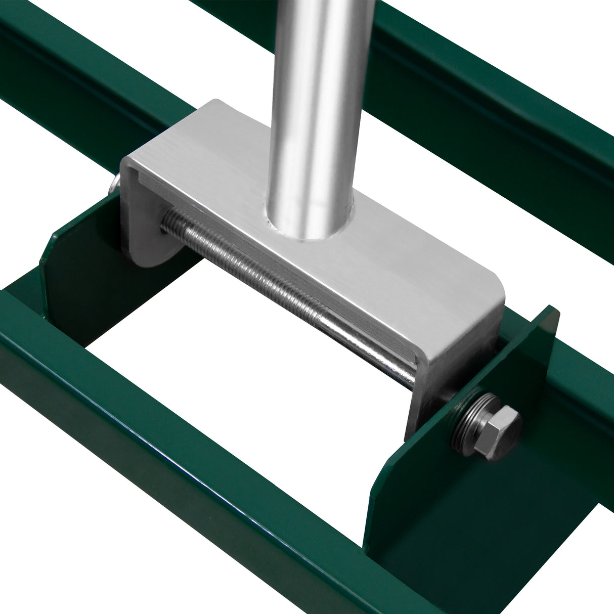 Scarificateur et niveleur de pelouse de 100 cm, finition verte, avec un cadre robuste et un système de réglage en métal argenté