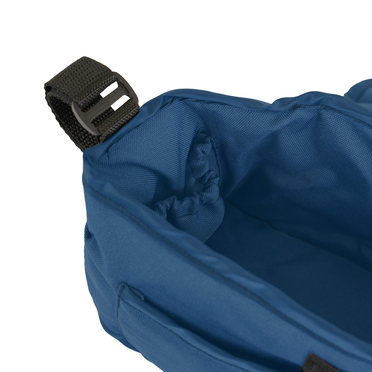Sac caddy pour poussette d'animal en bleu marine, fabriqué en tissu résistant, avec une texture douce et des poches pratiques