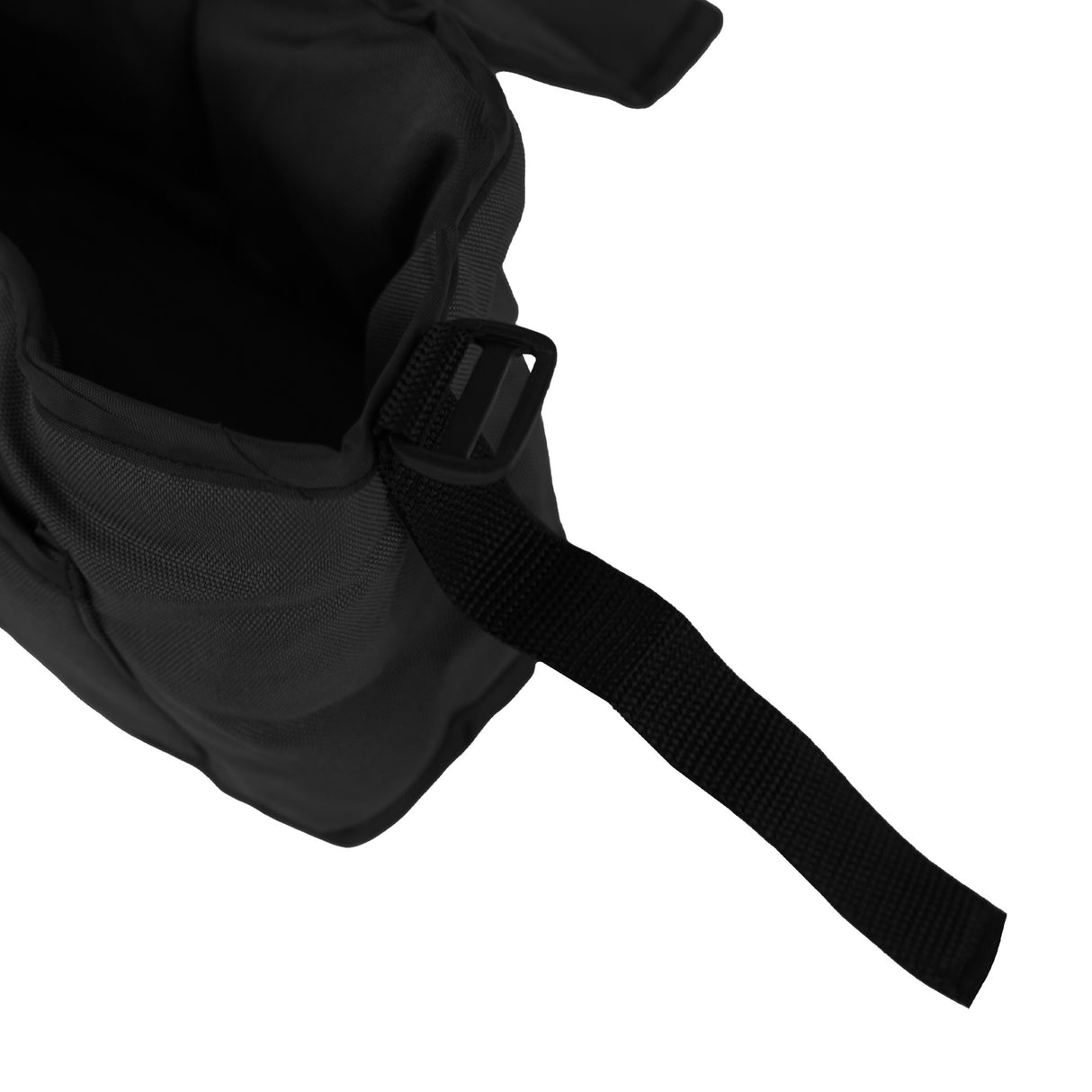 Sac caddy noir pour poussette d'animal, en tissu résistant, avec une sangle ajustable et une ouverture large pour un accès facile