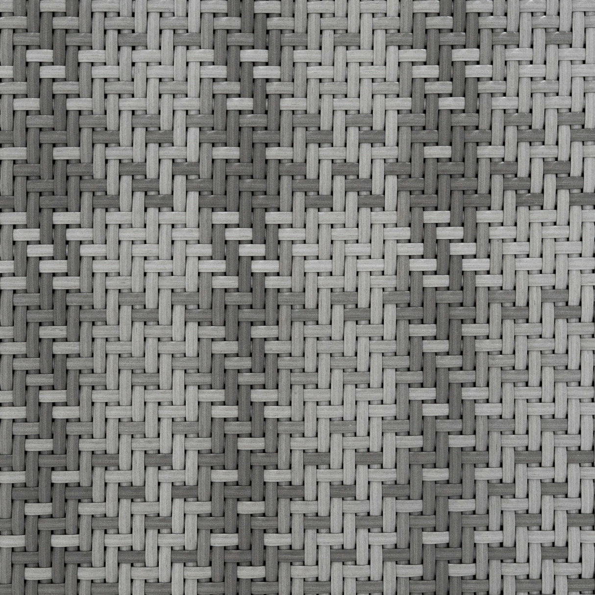 Coffre de rangement d'extérieur en rotin gris, tissage serré, texture douce et moderne, idéal pour le jardin ou la terrasse
