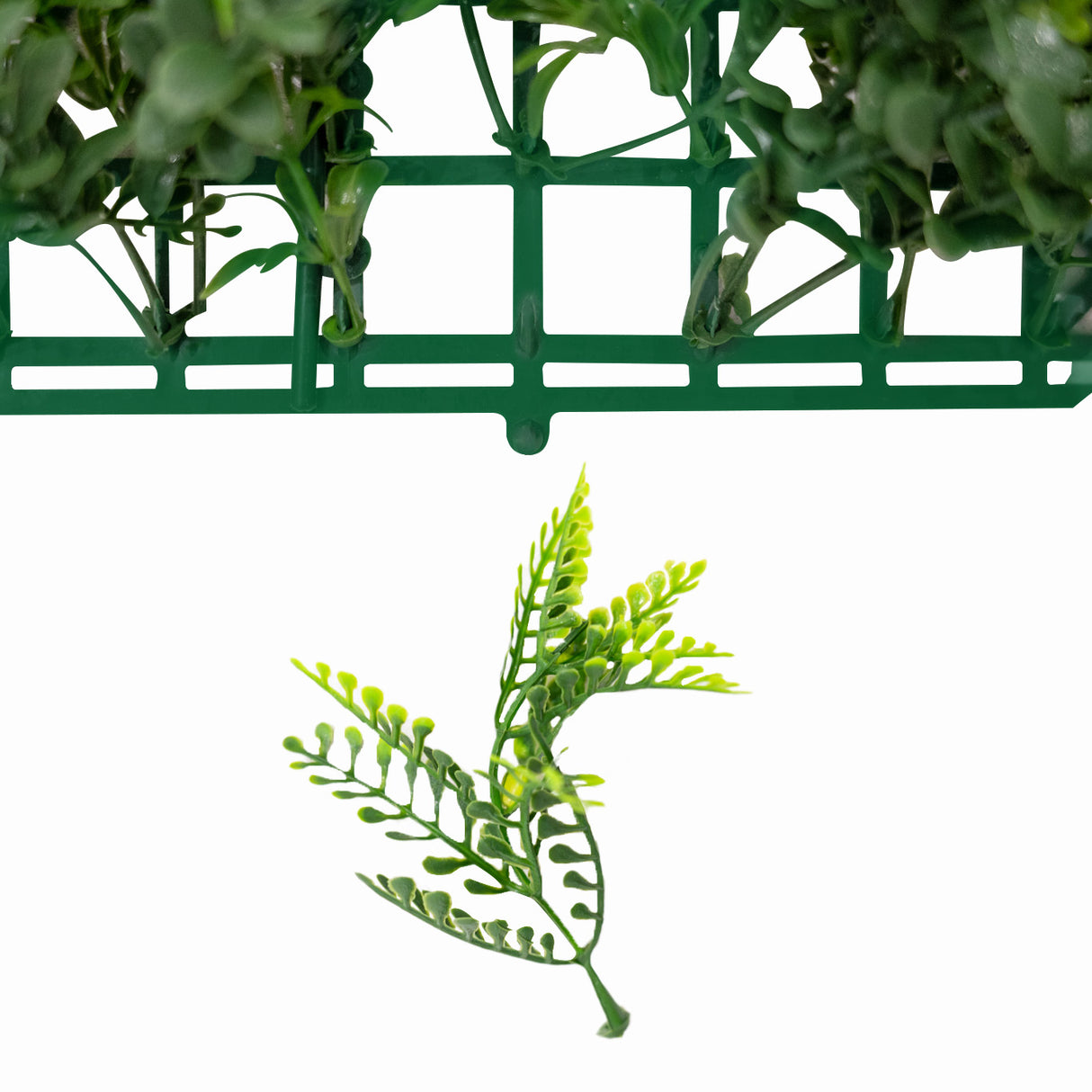 Panneaux muraux végétaux artificiels de 100 x 100 cm, avec feuillage vert dense et texture réaliste, idéal pour la décoration intérieure