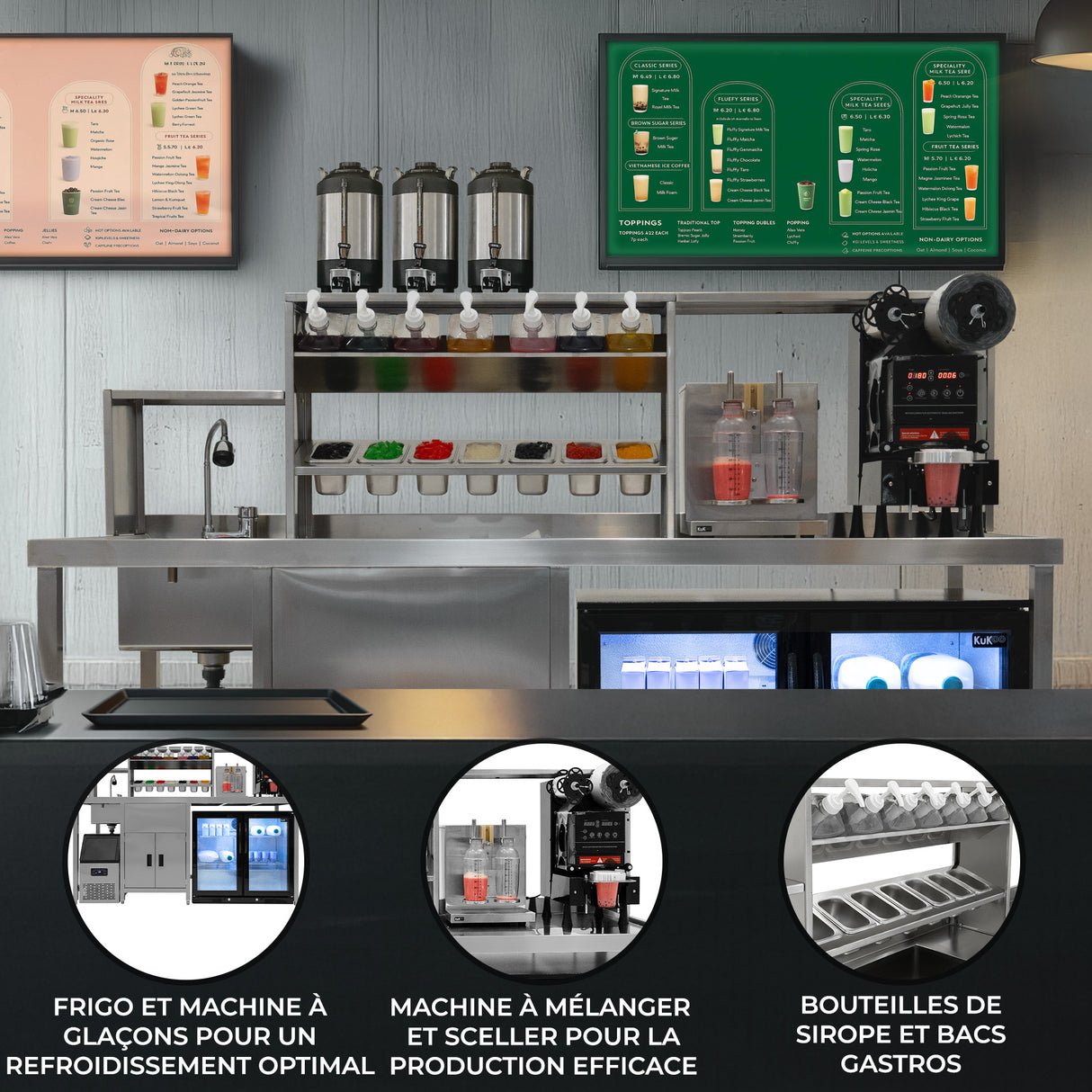 KuKoo - Banc de Travail Pour Bubble Tea Pack Ultime