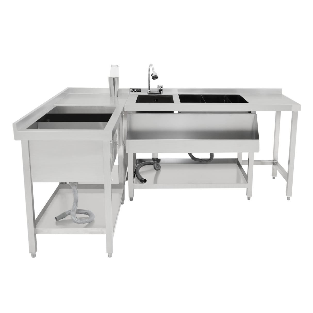 Bar à Cocktails Modulaire avec Bac de Glace