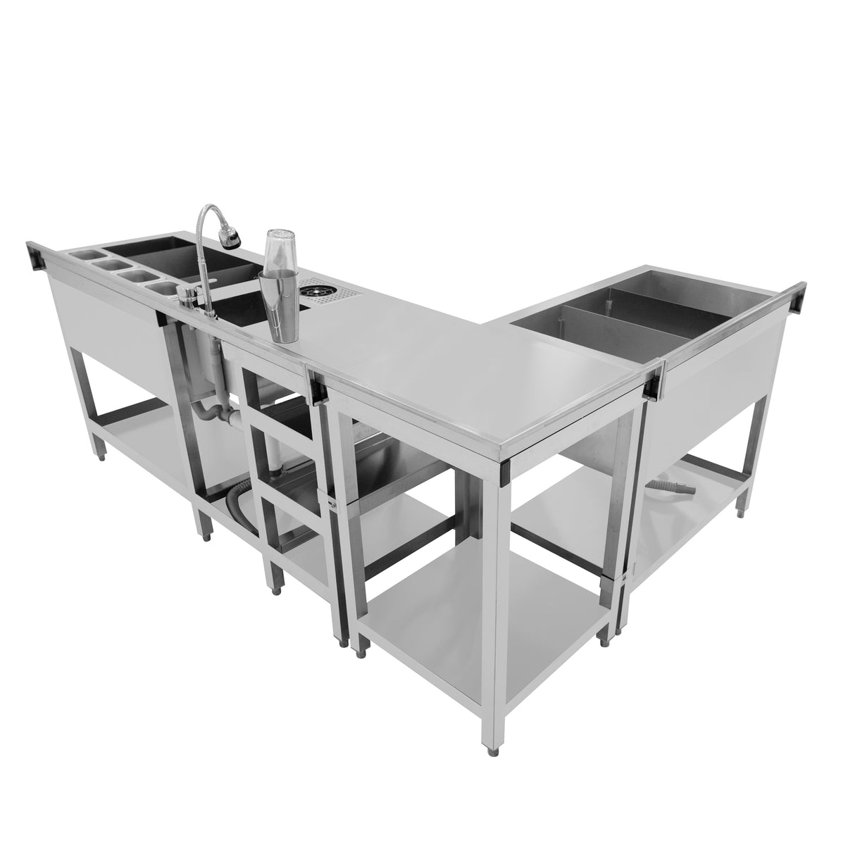 Bar à Cocktails Modulaire Deluxe avec Bac de Glace