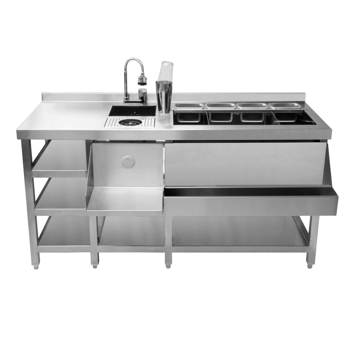 Bar à Cocktails Modulaire Deluxe avec Bac de Glace