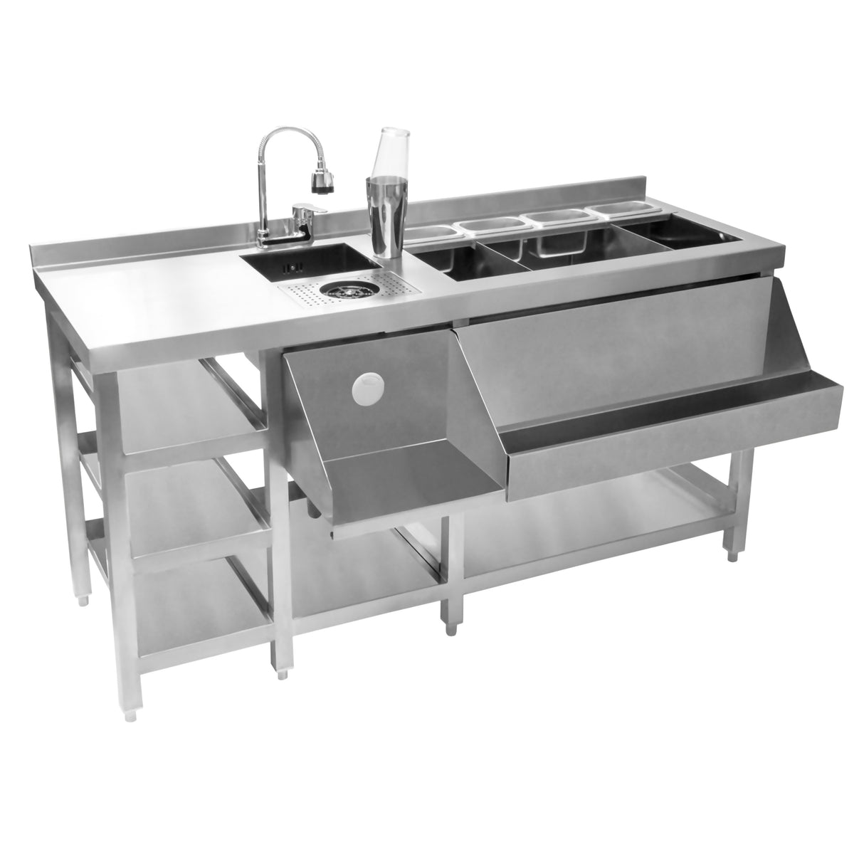 Bar à Cocktails Modulaire Deluxe avec Bac de Glace