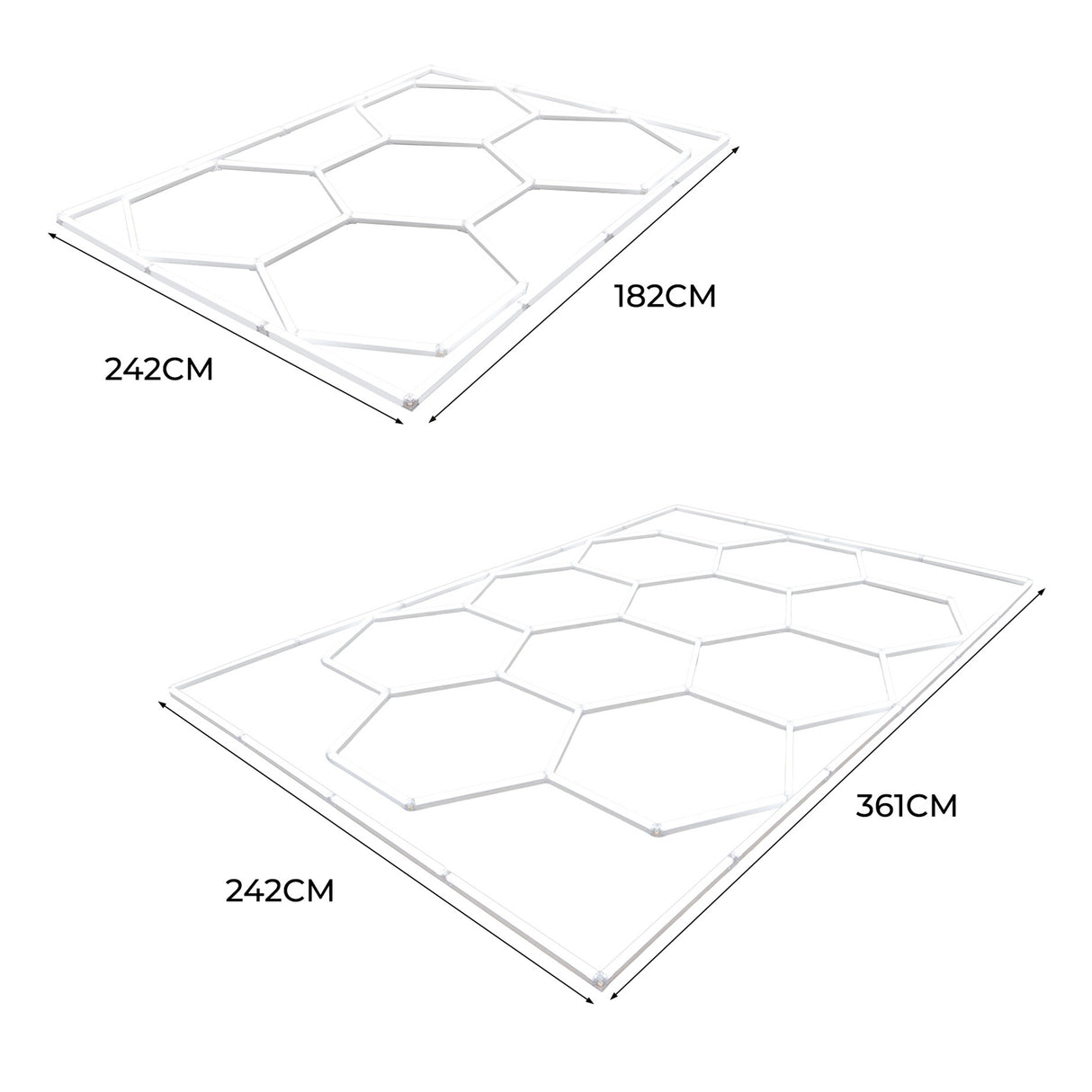 Lot de 10 Panneaux LED Hexagonaux & Bordures