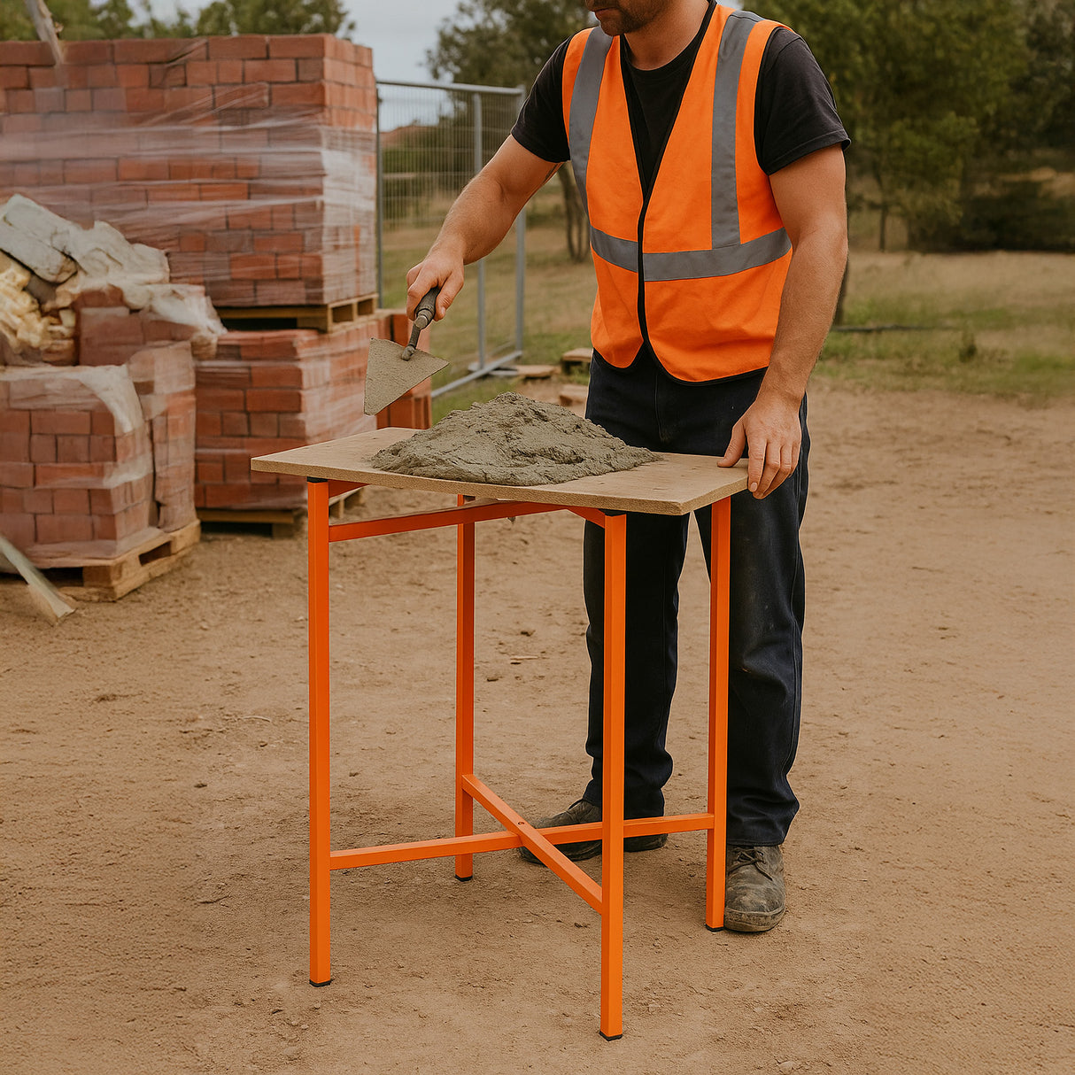 T-Mech Lot de 10 Supports en X Pour Planches de Mortier - 750 mm