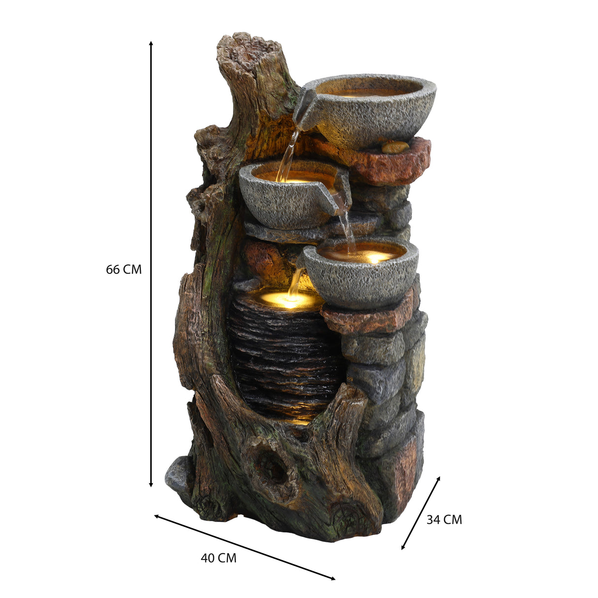 Fontaine de Jardin Éléctrique « Rustic Brook »