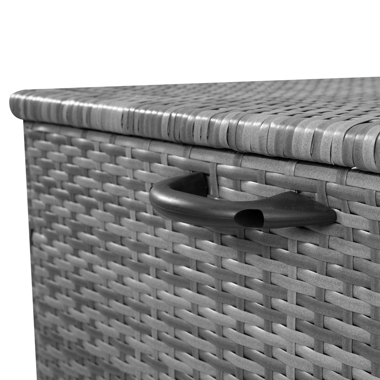 Coffre de Rangement d'Extérieur en Rotin Gris - 700 L