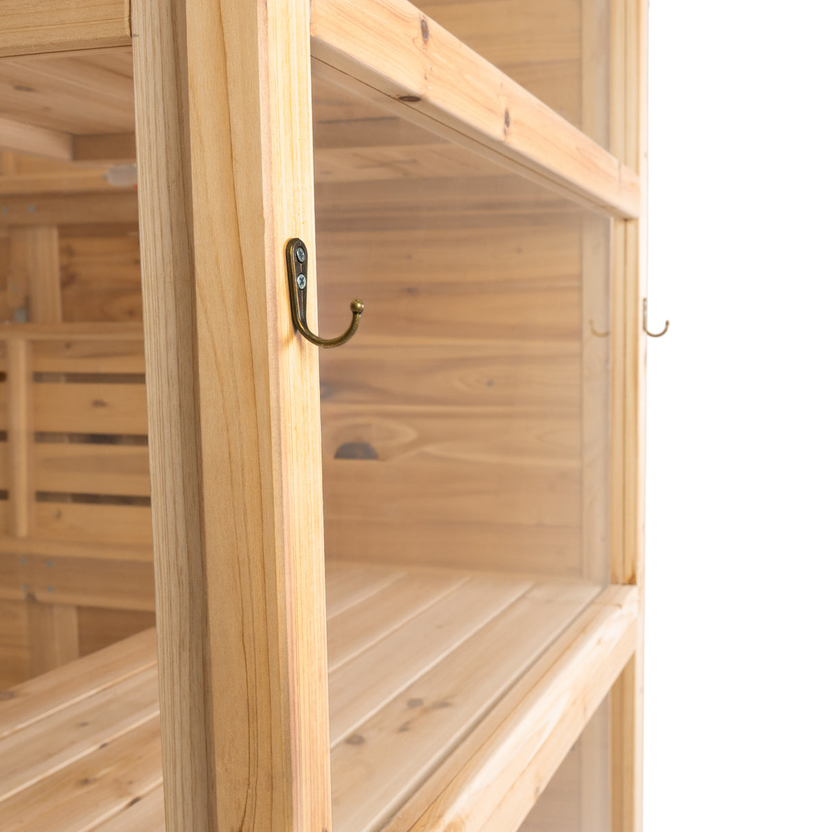 Serre de Jardin Adossée en Bois - Naturel