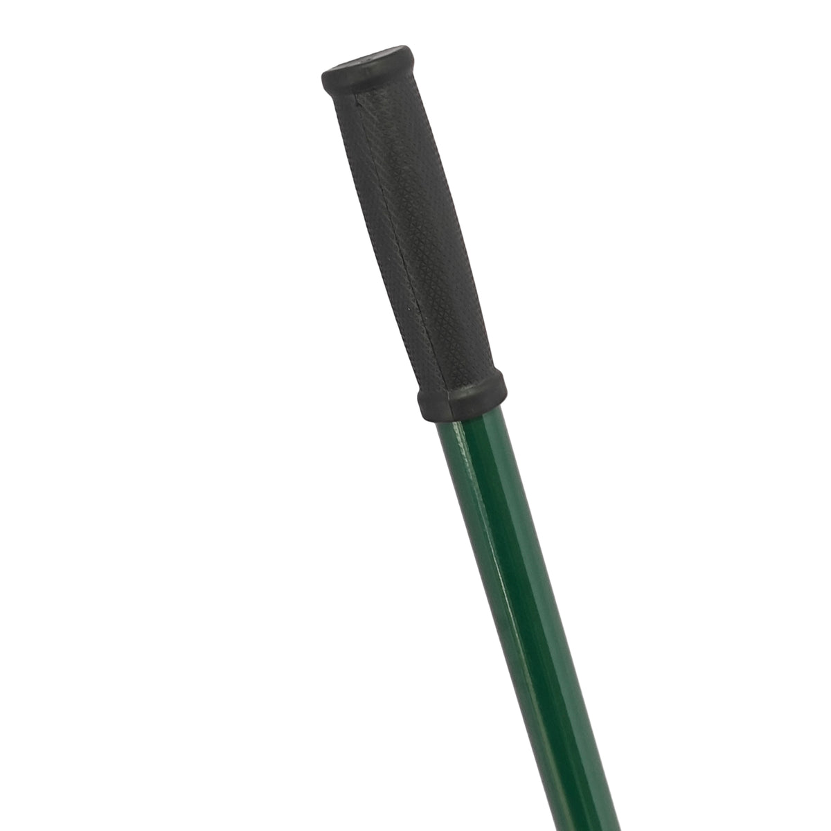 Niveleur de pelouse vert avec manche extensible de 100 cm, doté d'une poignée en caoutchouc texturé pour une prise confortable