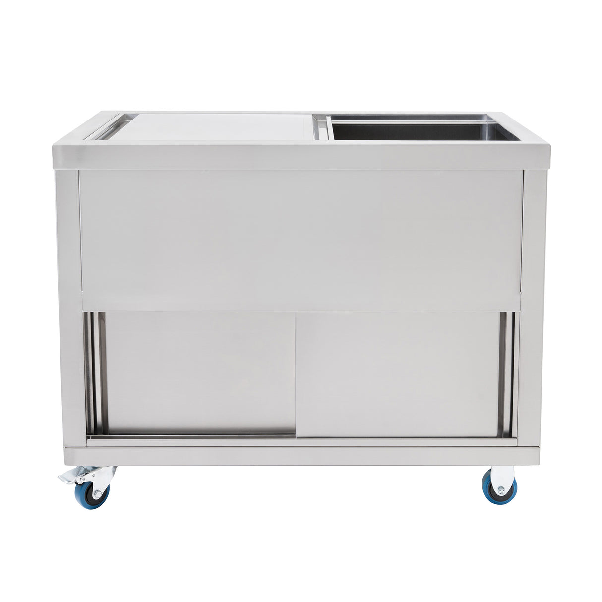 Bac à Glaçons Mobile 109 L en Inox