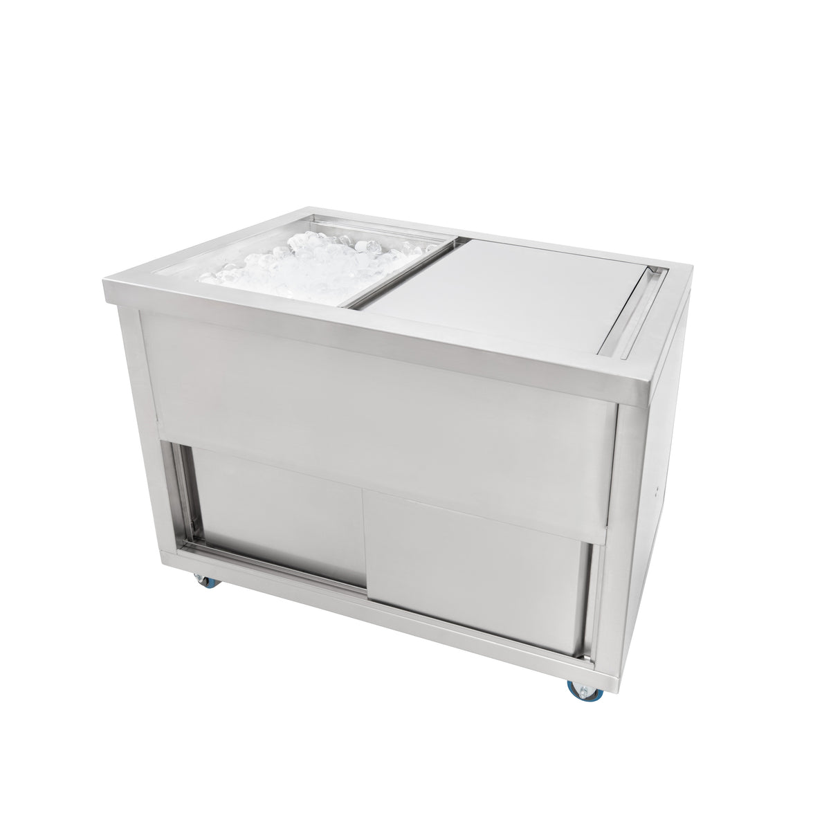 Bac à Glaçons Mobile 109 L en Inox