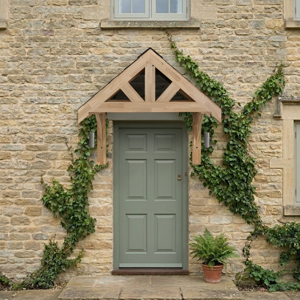 Kit de Marquise en Bois Chêne Massif - 125 cm