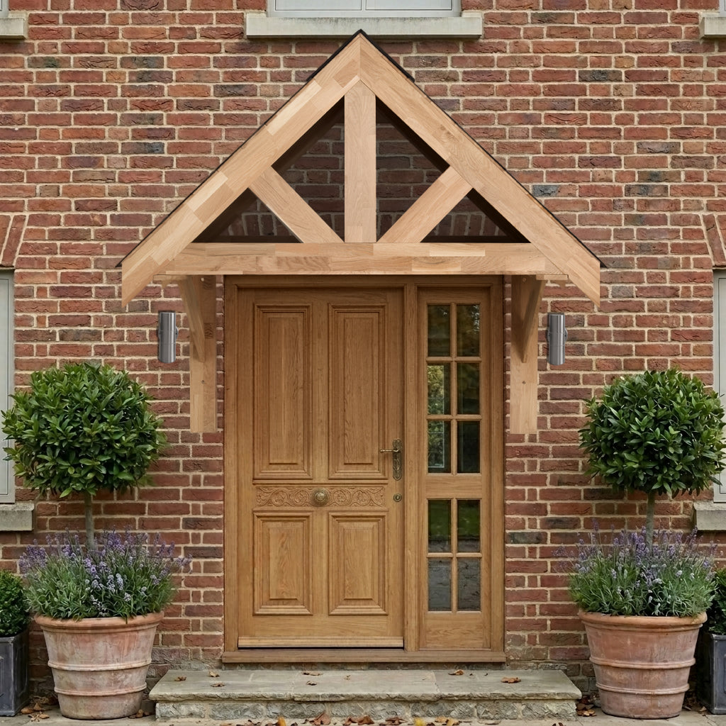 Kit de Marquise en Bois Chêne Massif - 140 cm
