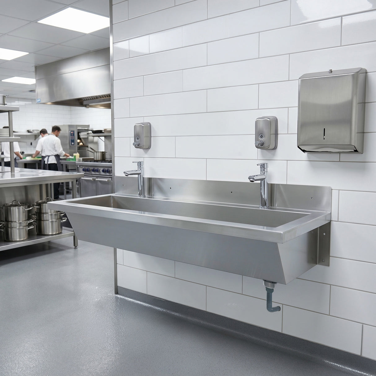 Lavabo Collectif en Inox - 1200 mm