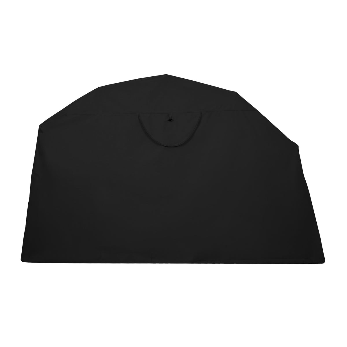 Housse de protection noire en tissu résistant, forme rectangulaire avec un design épuré, idéale pour couvrir des meubles ou équipements