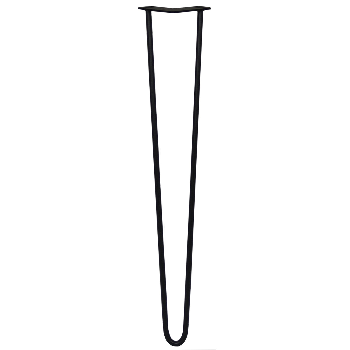 Pied de table noir de 71 cm, fabriqué en métal avec deux tiges de 12 mm, design moderne et élégant, idéal pour meubles contemporains