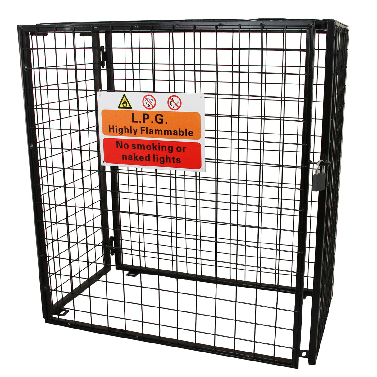 Cage de Rangement Pour 3 Bouteilles de Gaz - Noir