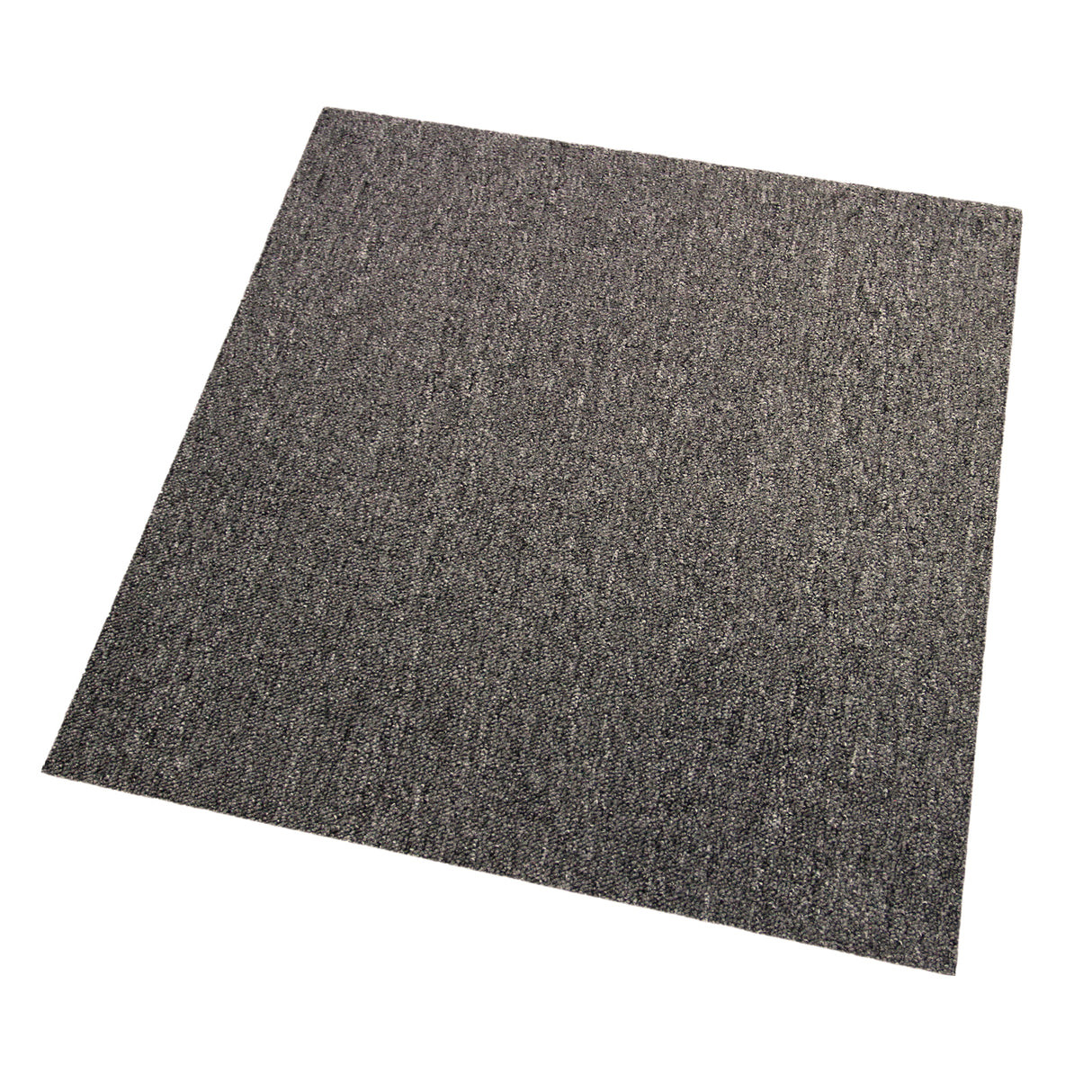 Dalle de moquette gris anthracite, texture douce et résistante, dimensions 50cm x 50cm, idéale pour revêtir les sols avec style