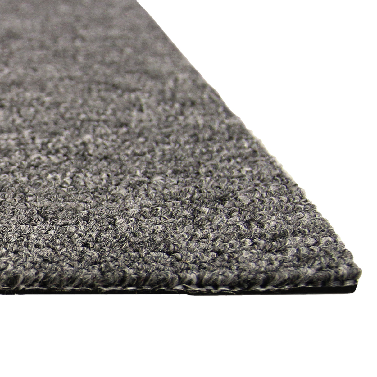 Dalles de moquette gris anthracite, texture douce et dense, dimensions 50cm x 50cm, parfaites pour un sol élégant et moderne
