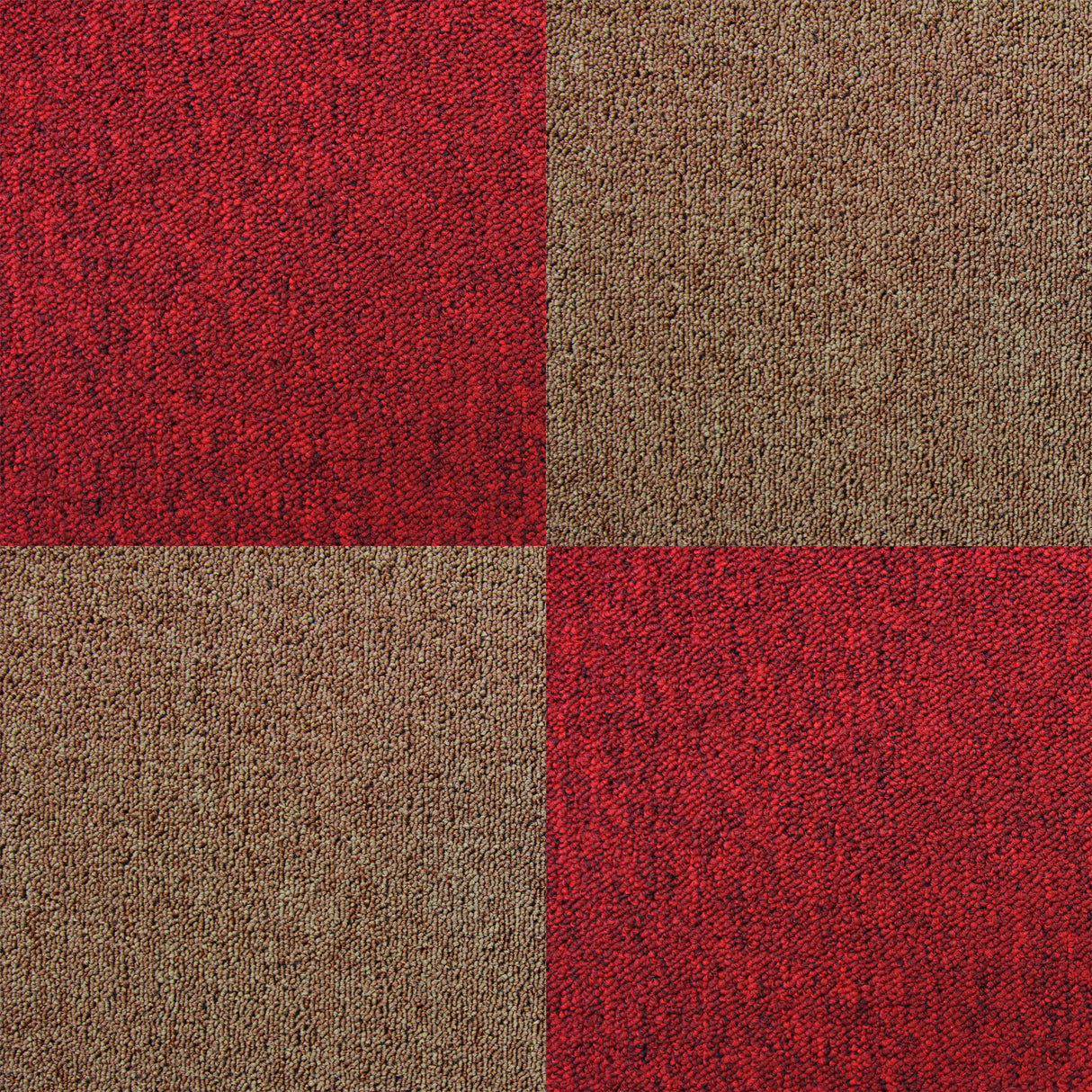 Dalles de moquette brun sable, texture douce et résistante, dimensions 50cm x 50cm, motif carré, idéal pour revêtement de sol