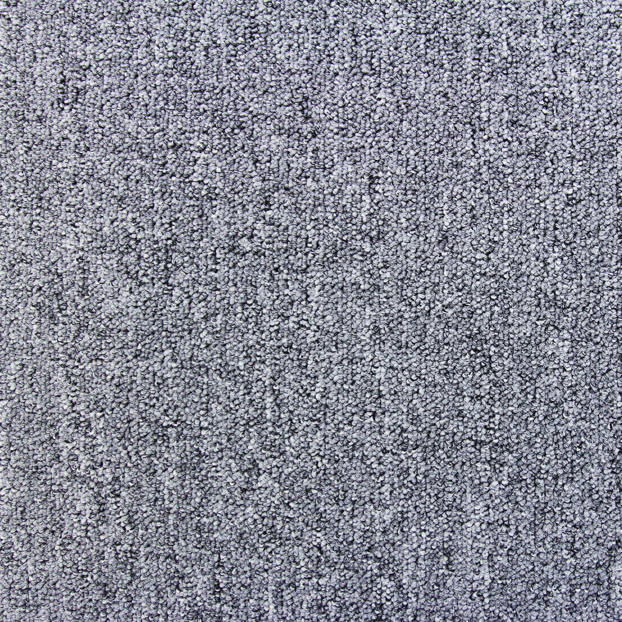 Dalles de moquette gris platine, texture douce et dense, dimensions 50cm x 50cm, parfaites pour un sol moderne et élégant