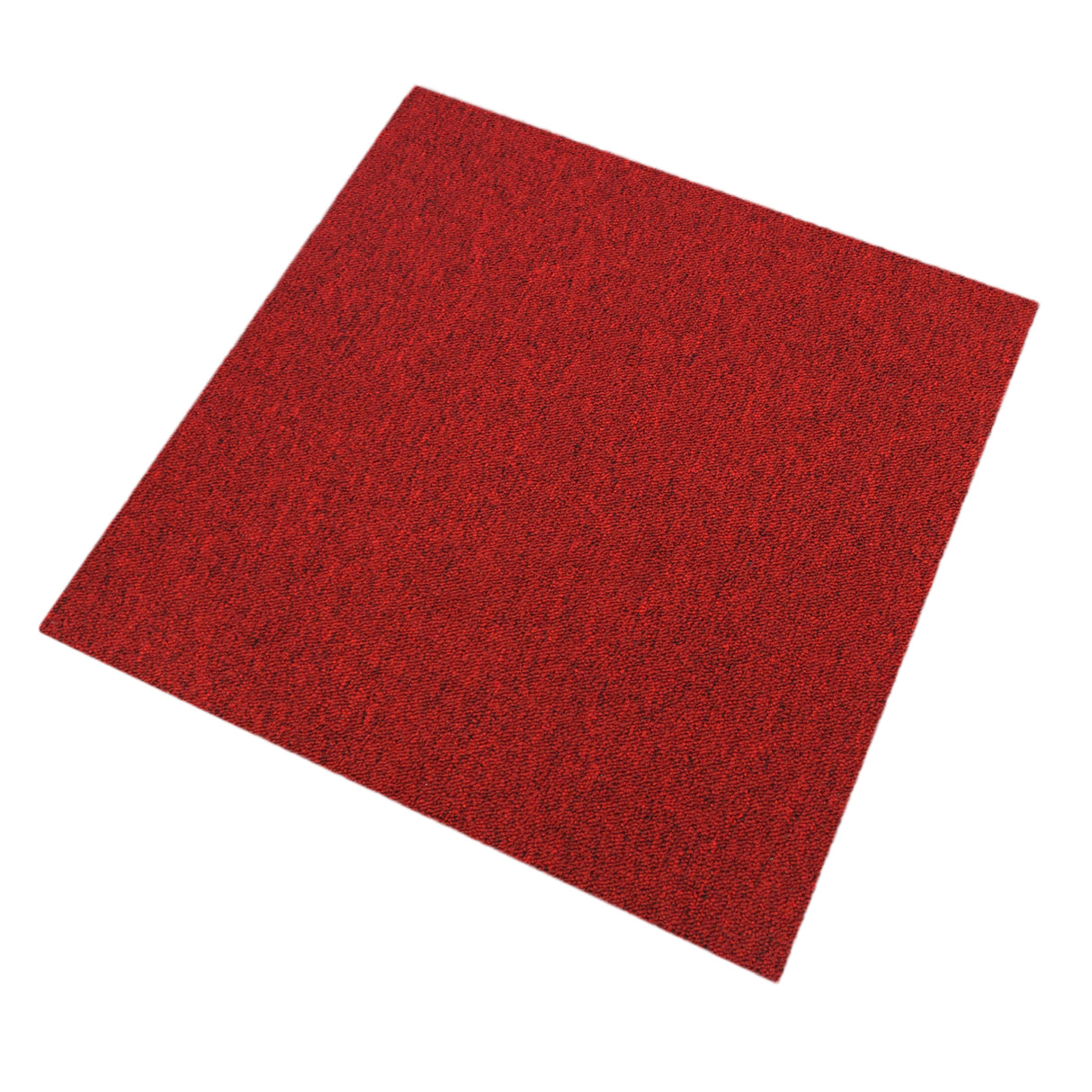 Dalle de moquette rouge écarlate de 50 cm x 50 cm, texture douce et résistante, idéale pour un aménagement intérieur moderne