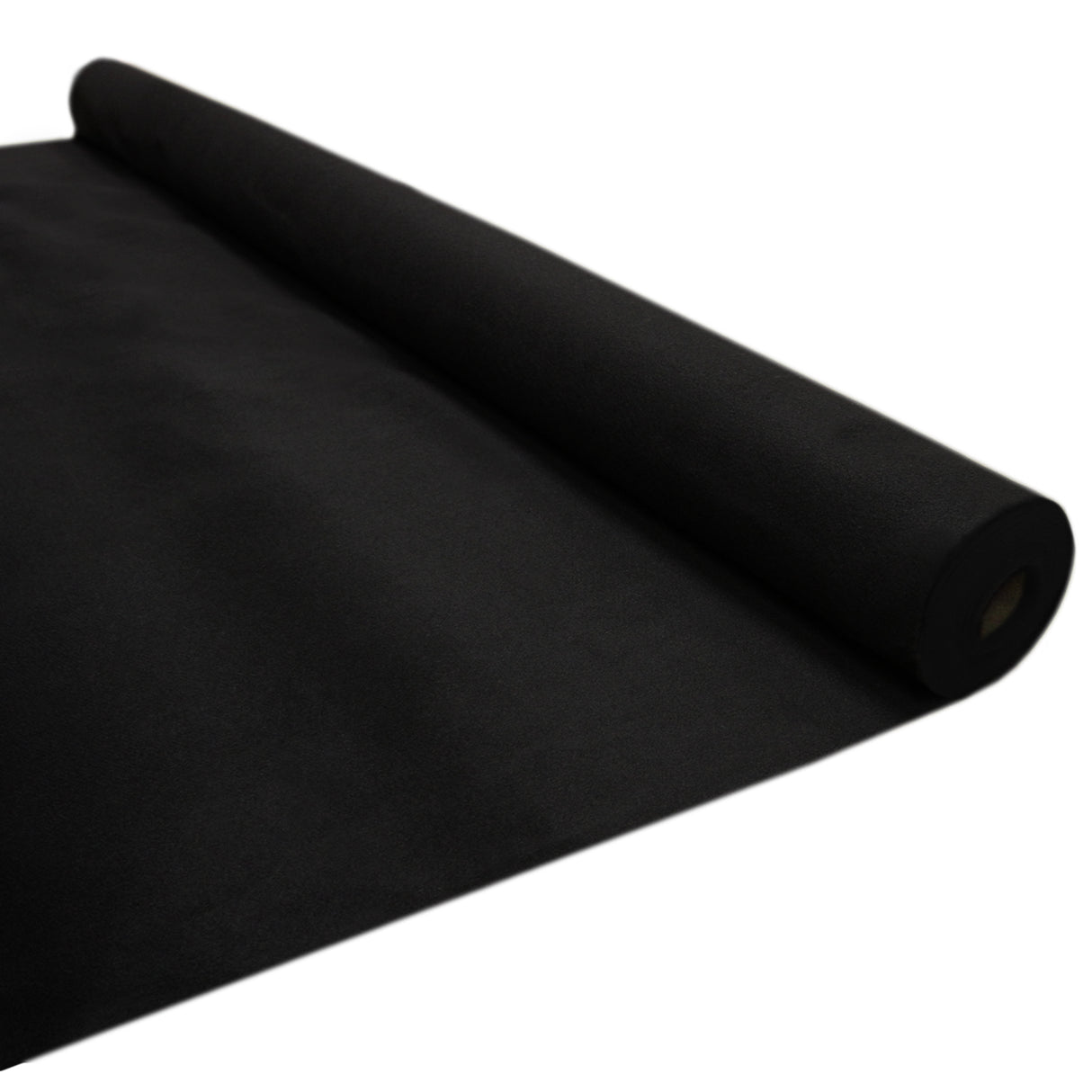 Doublure intérieure en rouleau, couleur noire, texture douce et veloutée, idéale pour l'aménagement intérieur de vans et adhésifs