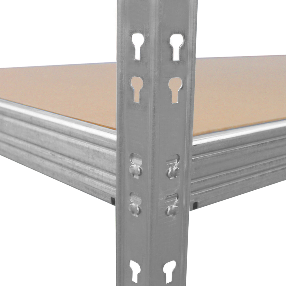 Rayonnage en acier galvanisé de 60cm x 200cm x 186cm, avec étagères robustes et finition lisse, idéal pour le stockage