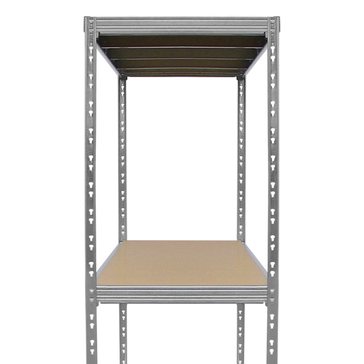 Rayonnage en acier galvanisé de 60cm x 200cm x 186cm, avec étagères robustes et finition lisse, idéal pour le stockage
