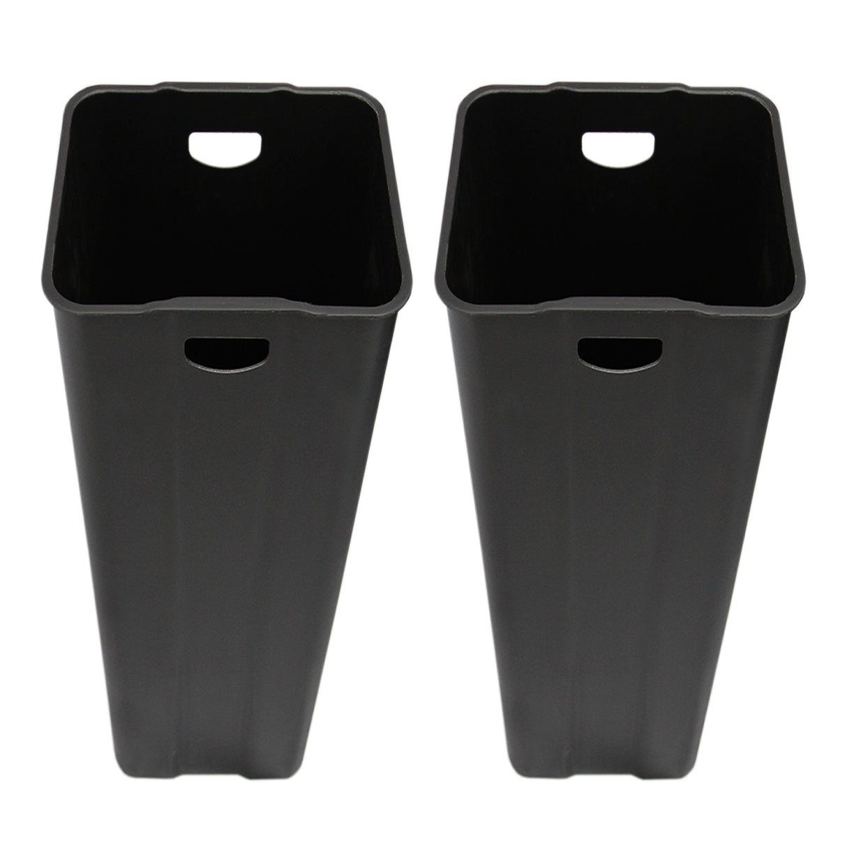 Poubelle de recyclage à double bac en acier inoxydable, finition noire, design moderne et épuré, idéale pour le tri des déchets