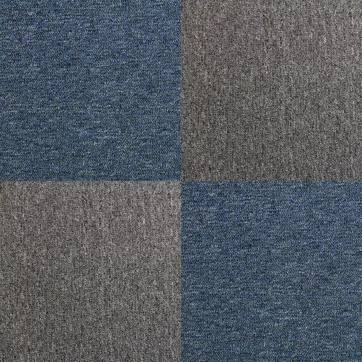 40 x Dalles de Moquette Couleur Bleu Tempête & Gris Anthracite 50 x 50cm (10m²)