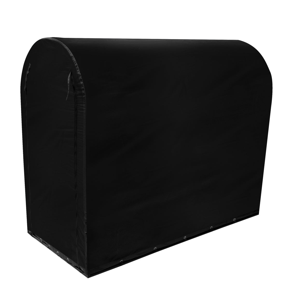 Tente garage pour vélo en polyester noir, forme arrondie, résistante aux intempéries, idéale pour protéger les vélos des éléments