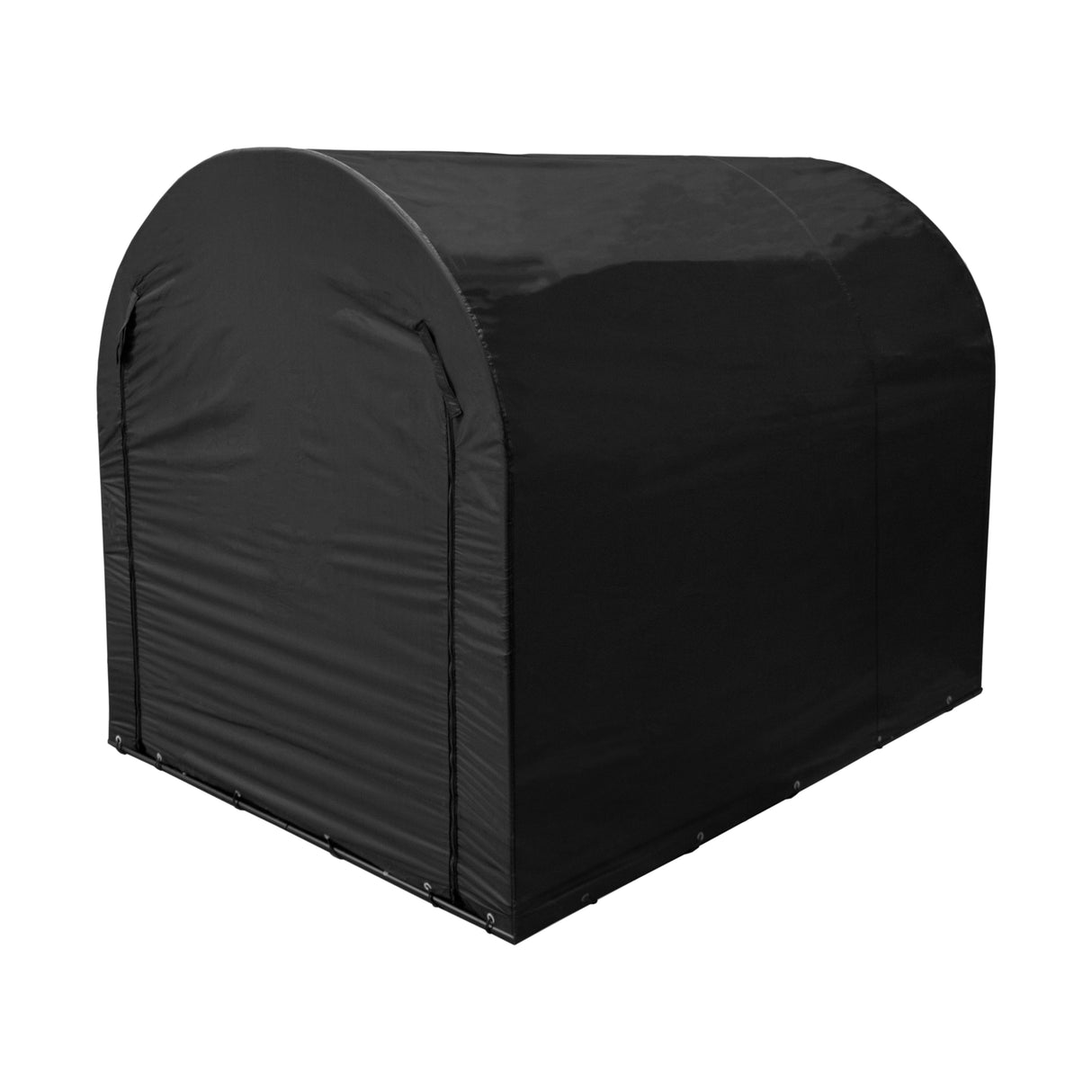 Tente garage XL pour vélo en tissu noir résistant, forme arrondie, idéale pour protéger les vélos des intempéries et du vol