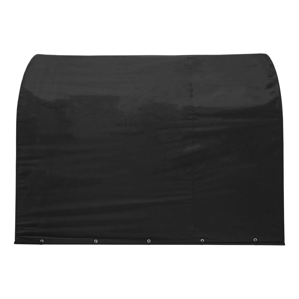 Tente garage XL pour vélo en tissu noir résistant, avec une surface lisse et des œillets en métal pour un ancrage sécurisé