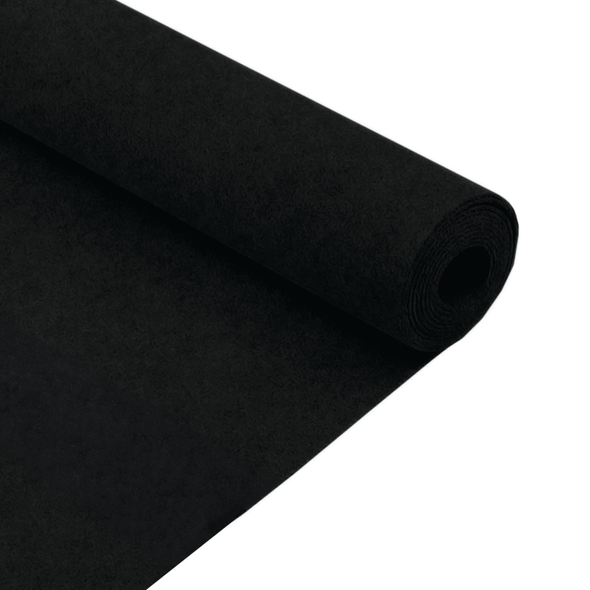 Doublure intérieure en feutre noir, roulée, avec texture douce et résistante, idéale pour l'aménagement de véhicules utilitaires