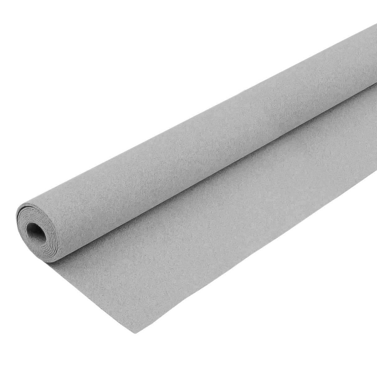 Doublure intérieure en feutre gris argenté, souple et texturée, idéale pour le revêtement de véhicules utilitaires et la protection des surfaces