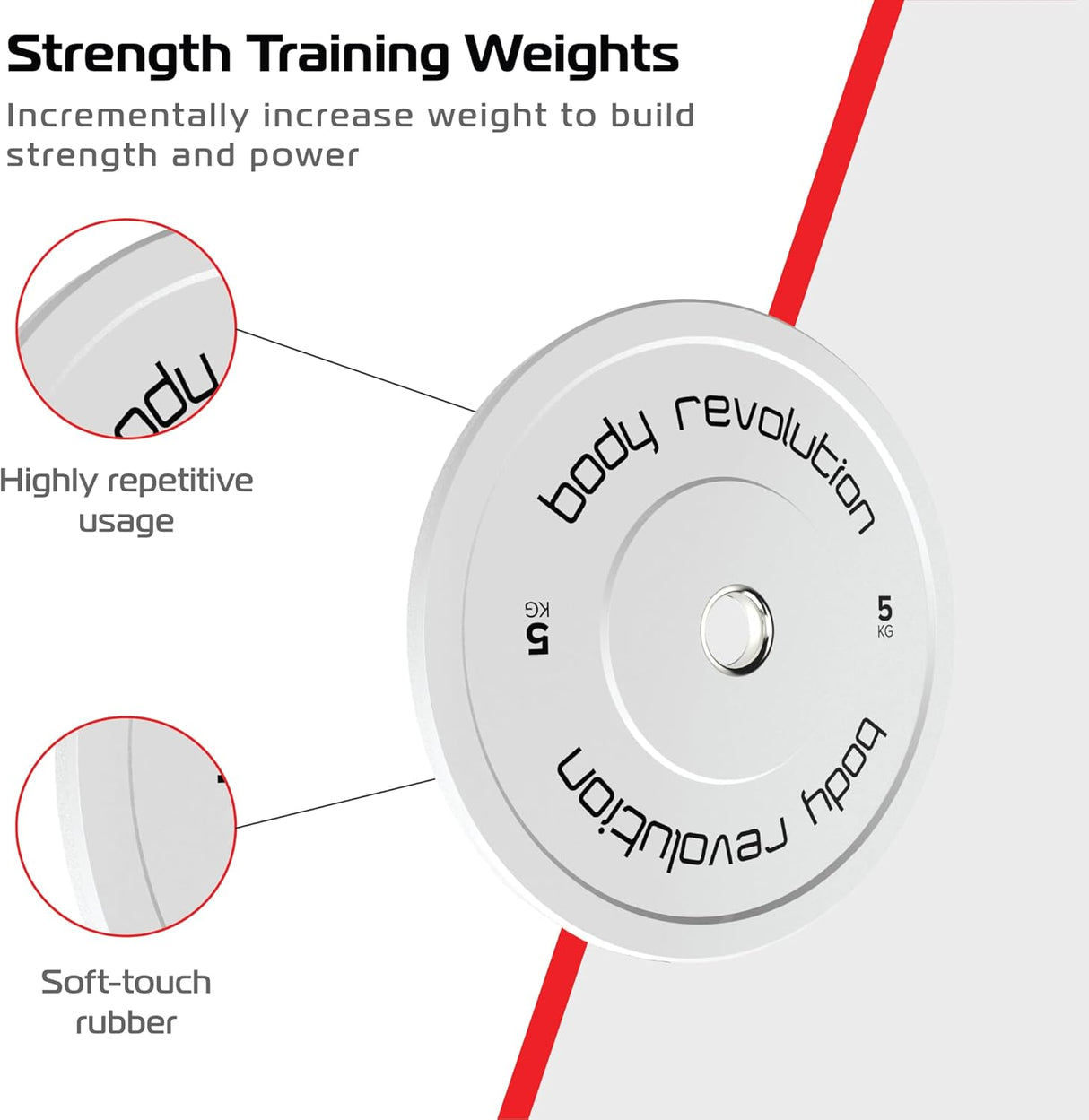 Lot de 2 Disques Olympiques Bumpers - 10 kg (2 x 5 kg)