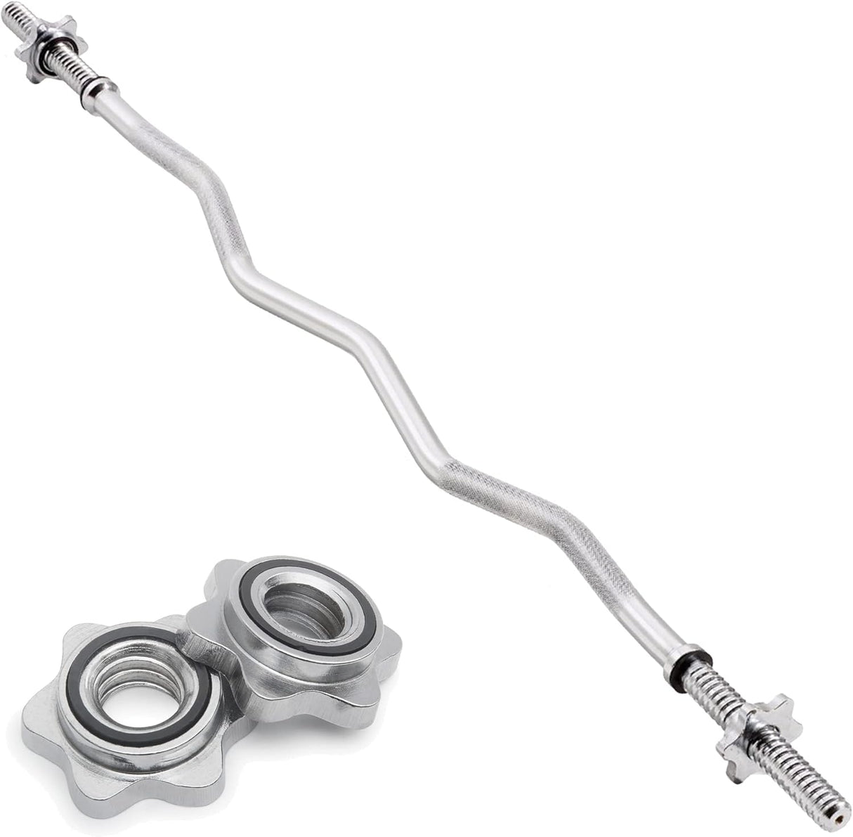 Barre de Musculation EZ 1,2 m - Colliers de Verrou Tournant