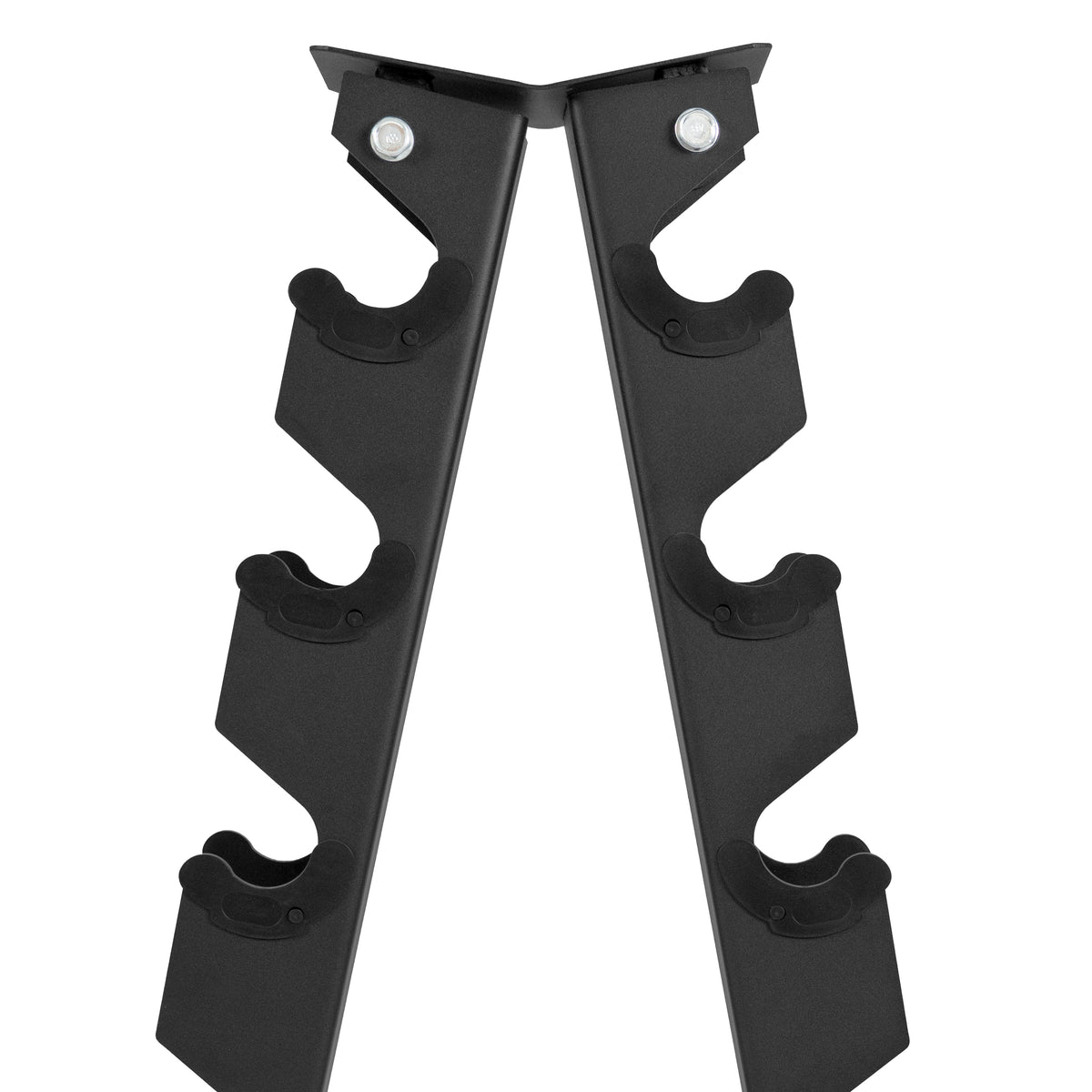 Support d'haltères noir à 6 niveaux, conçu en métal robuste, avec des supports en caoutchouc pour une meilleure adhérence et protection