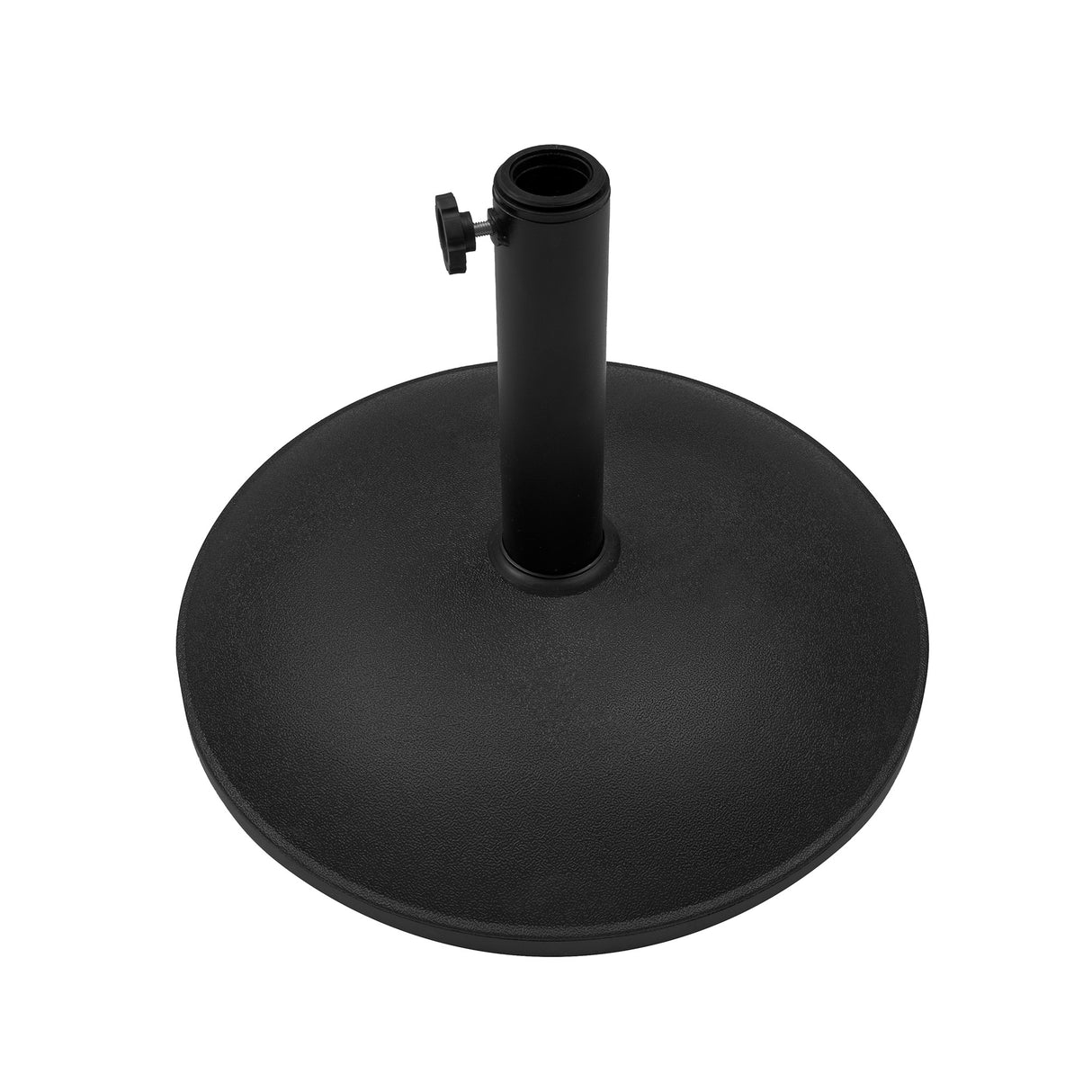 Parasol Inclinable à LED 2,7 m & Socle en Béton - Beige