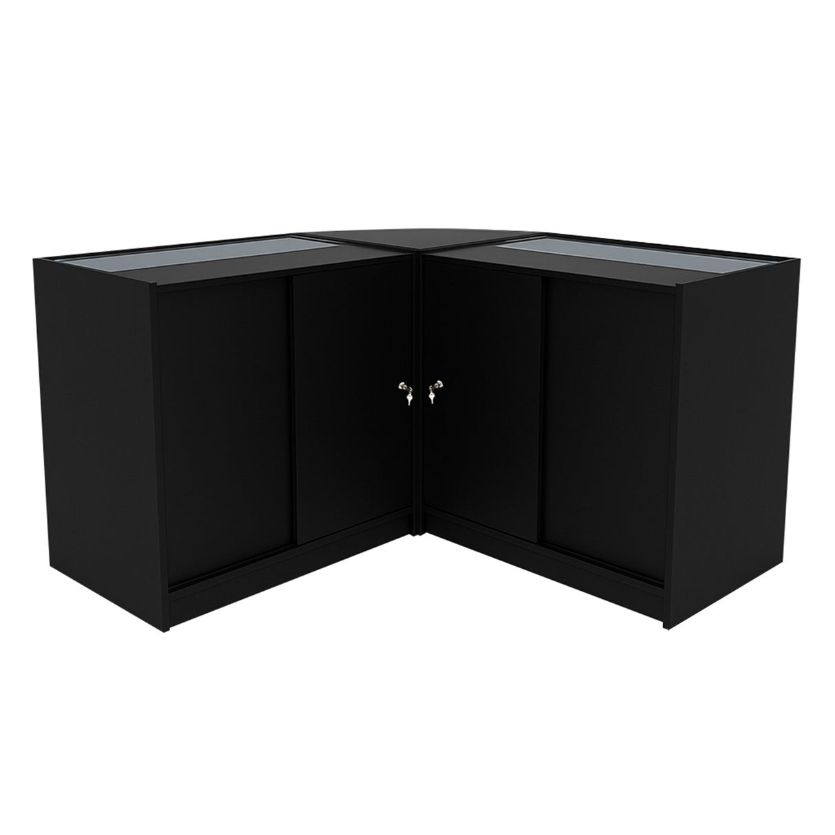 Comptoirs de Vente à LED Ensemble Selene - Noir CM60, 2 x C900