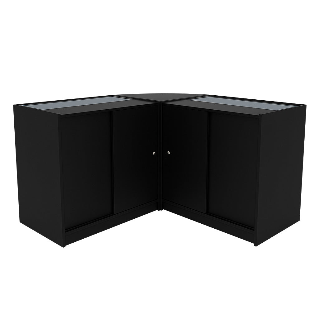 Comptoirs de Vente à LED Ensemble Theseus - Noir LM60, 2 x B900