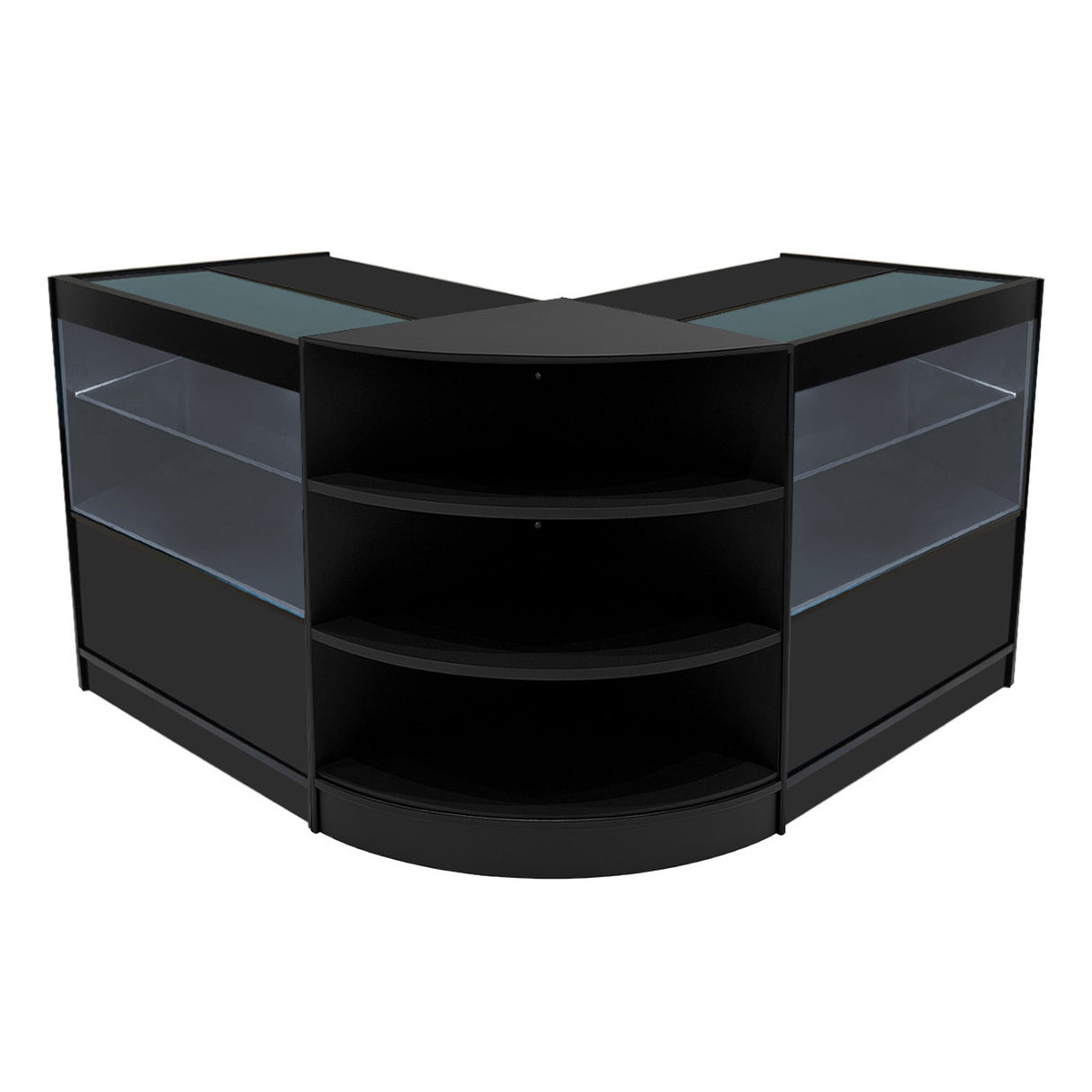 Comptoirs de Vente à LED Ensemble Andromeda - Noir LM60, 2 x C900